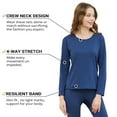 thumbnail image 5 of Thermal Underwear Women's Super Soft Long John Set Bottom Ski Winter Warm Top and Bottom Black S-2XL, 5 of 9
