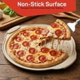 thumbnail image 4 of Nonstick Pizza Pan Set with Silicone Handles, Round Carbon Steel Tray 1 Pack 13-Inch with Perforated Holes, Oven & Dishwasher Safe White Marble, 4 of 8