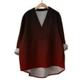 thumbnail image 3 of yunLCZ Women's Button Down Shirts Cotton Linen Shirts For Women 2024 V Neck Long Sleeve Tops Summer Trendy Blouses Casual Loose Tunic Tops Work Office Casual Blouse, 3 of 3