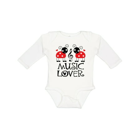 

Inktastic Ladybug Music Lover Gift Baby Girl Long Sleeve Bodysuit