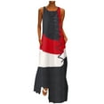 thumbnail image 2 of ELFINDEA Dresses for women 2024 Plus Size Daily Sleeveless Vintage Patchwork Bohemian Maxi Dress Gray L, 2 of 6
