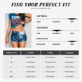thumbnail image 2 of Athletic Shorts for Women, Winter Wolf Glowing Moon Seam Womens Shorts High Waisted Sport Running Workout Gym, 2 of 8