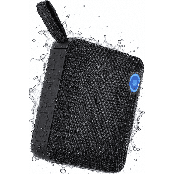BP26 Portable Mini Bluetooth Speaker with FM Radio, IP68 waterproof and dustproof, 5 hours of playtime, TWS Pairing, Bluetooth 5.3, Ultra-Portable speaker for home, outdoor and travel (Black)