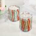 thumbnail image 2 of Yayeee 2 Pack Qtip Holder Bathroom Cotton Swab Canister with Lid Clear Dispenser Set, Light Blue Pattern, 2 of 6