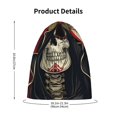 thumbnail image 4 of Honeii Gothic Skull With Roses Print Kids Knit Beanie Watch Hat ,Knit Cap for Boys and Girls, 4 of 7