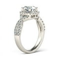 thumbnail image 5 of Eclet Jewels Women's Jewelry - 2 Ct Brilliant Round Cut Moissanite Ring - Wedding Silver Ring - Twisted Engagement Anniversary Unique Halo Ring for Her - Infinity Promise Ring for Daily Wear, 5 of 8