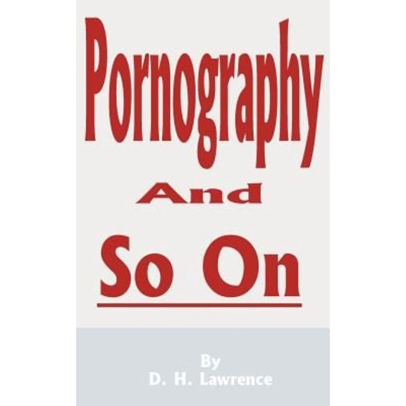 Pornography and So on (Paperback)