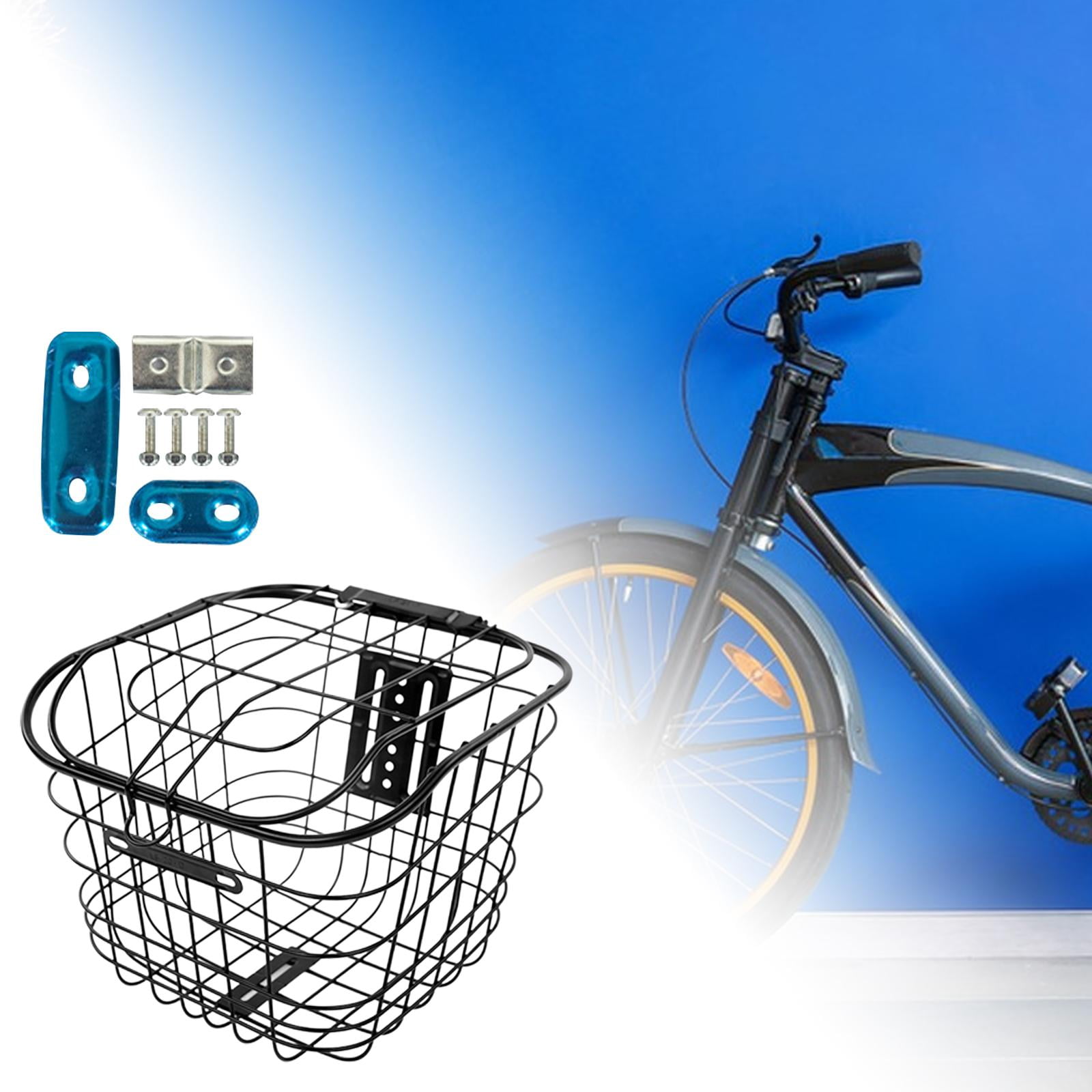 DimyFew Bicycle basket with lid, front and rear bicycle basket, heavy duty mountain bike No bottom plate