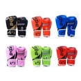 thumbnail image 4 of 1 Paire Femmes Hommes Gants de Boxe Portables Entraînement Pratique Réglable Mitaines de Poinçonnage Protecteur de Main Accessoires d'Engrenages de Sport Noir 10oz, 4 of 7