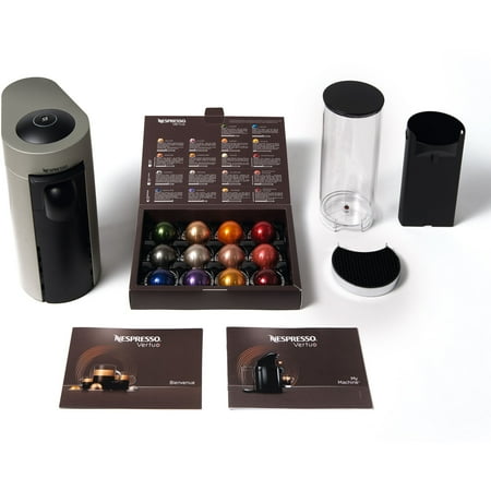Nespresso Vertuo Plus Coffee and Espresso Maker by De'Longhi, Grey with Aeroccino Milk Frother - Grey