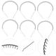 thumbnail image 2 of 6 piezas unisex de metal ondulado negro con dientes, peine para el pelo para niñas y hombres, diadema, accesorio para el cabello, 2 of 6