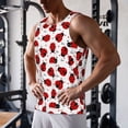 thumbnail image 5 of Gukieu Ladybug And Heart Print Men's Quick Dry Fitness Vest, Round Neck Sleeveless Fitness Bodybuilding Top-3X-Large, 5 of 7