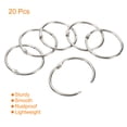 thumbnail image 3 of Unique Bargains Metal Binder Rings, Silver Tone, 20 Count, 20 Pack, 3 of 5