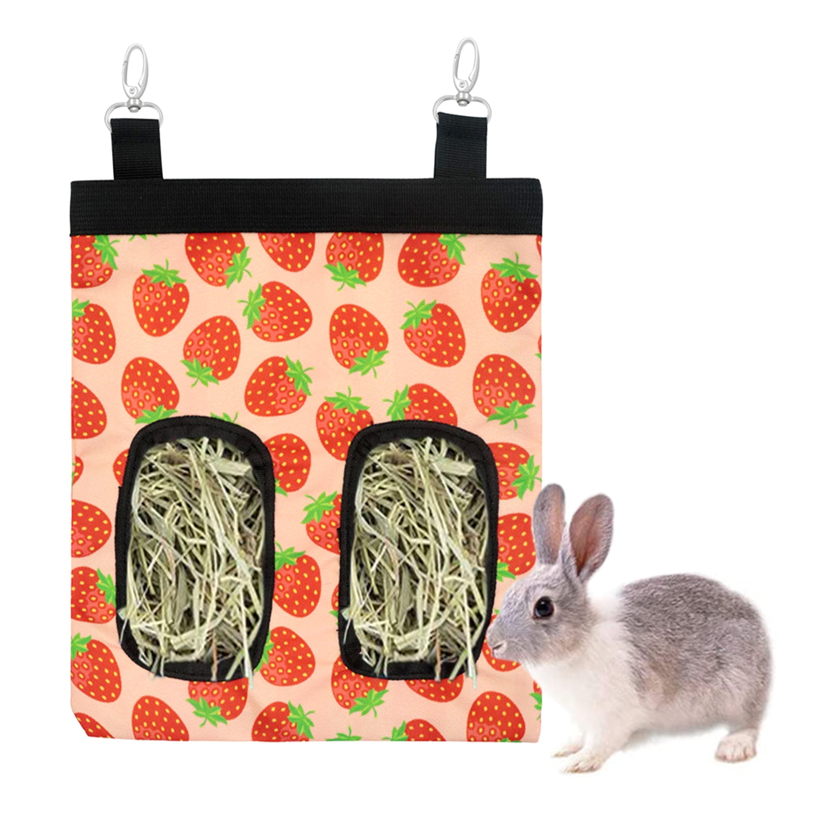 CHBORLESS Rabbit Hay Feeder Bag Bunny Guinea Pig Hanging Hay Feeder