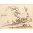 thumbnail image 2 of George Knapton 24x20 Gold Ornate Framed and Double Matted Museum Art Print Titled - Landscape (1740), 2 of 4