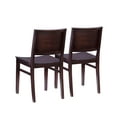 thumbnail image 3 of Linon Burke Solid Beechwood Commercial Grade Set of Two Side Chairs in Espresso, 3 of 11