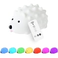 thumbnail image 1 of Regalos de luz nocturna LED para niños y bebés, lindas luces nocturnas de silicona con forma de erizo con control de toque multicolor con blanco cálido y 6 colores, lámparas de regalo portátiles, 1 of 5