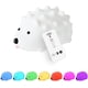 thumbnail image 1 of Regalos de luz nocturna LED para niños y bebés, lindas luces nocturnas de silicona con forma de erizo con control de toque multicolor con blanco cálido y 6 colores, lámparas de regalo portátiles, 1 of 5