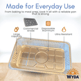 thumbnail image 4 of Wyda Heavy Duty Full Size Aluminum Pans, 15 L, Durable, 20x12 in Tray, 10 Pack, 4 of 12