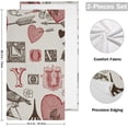 thumbnail image 2 of Dreamtimes Valentine Eiffel Towel Hand Towels 2 PCS, Vintage Love Quote Kitchen Towel Ultra Soft and Highly Absorbent,Decorative Fingertip Face Towel for Bathroom Hotel, 28.3"x14.4", 2 of 6