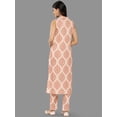 thumbnail image 7 of Janasya Women's Light Peach Crepe Digital Printed Co-ords Set, 7 of 7