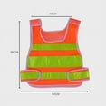 thumbnail image 3 of BE-TOOL Large V-Shaped Reflective Vest High Visibility Protective Reflective Overcoat, 3 of 6