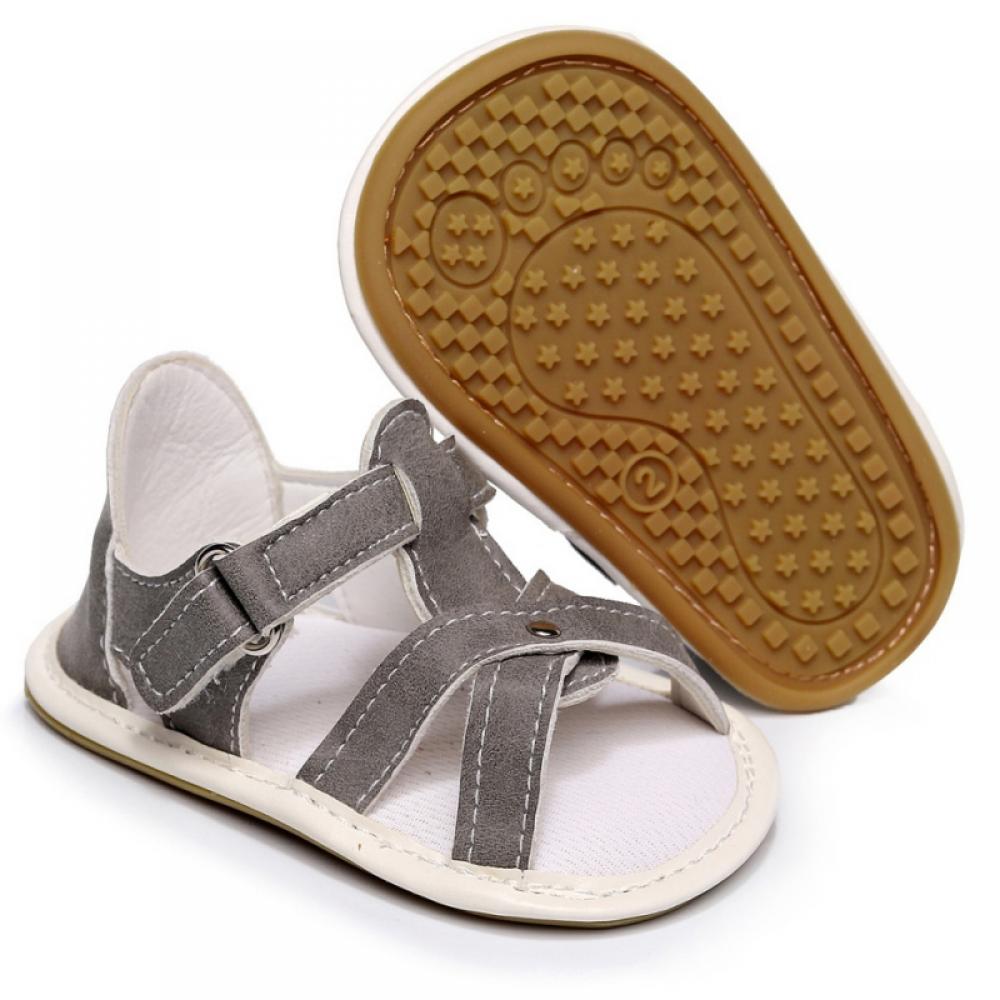 Infant Baby Girl Boy Sandals Summer Shoes,Outdoor First Walker Toddler Girls Shoes Beach Shoes,Toddler PU Cross Strap Anit-slip Soft Sole Flats Prewalker Crib Shoes for Baby Girls Boy 0-24Month - image 4 of 7