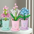 thumbnail image 3 of Flower Potted Plant Building Blocks Toy with Animals Pattern, DIY Assembly Flowers Model Plastic Building Blocks Desktop Decoration Boys Girls Skills Training Educational Toy, 3 of 5