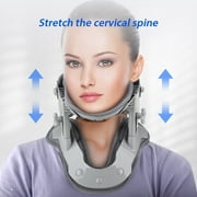 Cervical Neck Traction Device, Neck Stretcher for Cervical, Cervical Traction Device,Neck Brace with 3 Power Traction and Heating, Neck Decompression and Neck Tension Relief,Gray