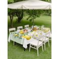 thumbnail image 4 of Outdoor Tablecloth with Umbrella Hole for Patio/Picnic/Party/Camping, Summer Lemon Waterproof Table Cloth Rectangle Table Cover Washable, Yellow Green Botanical Spring Floral (54"x 80"), 4 of 8