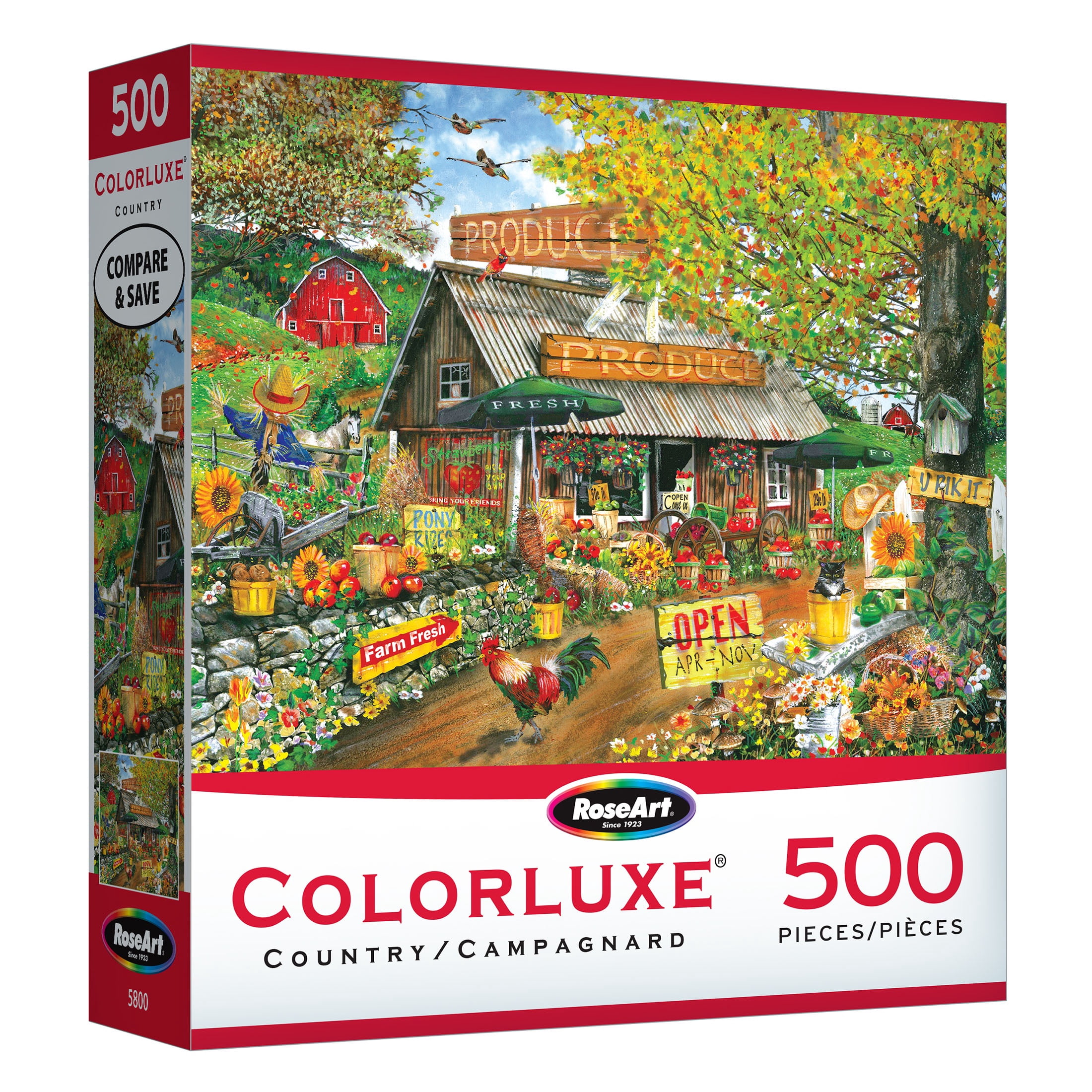 RoseArt Colorluxe 500-Piece The Old Produce Stand Adult