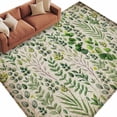 thumbnail image 2 of Area Rug for Living Room, Green Leaves Non-Slip Indoor Large Carpet for Bedroom/Dining Room, Elegant Pastoral Summer Botanical Vintage Washable Low-Profile Rectangle Floor Runner Rugs - 6 x 9 Ft, 2 of 7