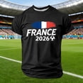 thumbnail image 2 of CONZONE Mens France Soccer T-Shirts Short Sleeve International Football T Shirts for Men Crew Neck Graphic Casual Summer Tee Tops, 2 of 3