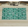 thumbnail image 1 of Mid Century Decorative Rug, Retro-Themed Styled Round Edged Mosaic Inspired Repeated Square Motif, Quality Carpet for Bedroom Dorm and Living Room, 6 Sizes, Jade Green, by Ambesonne, 1 of 1