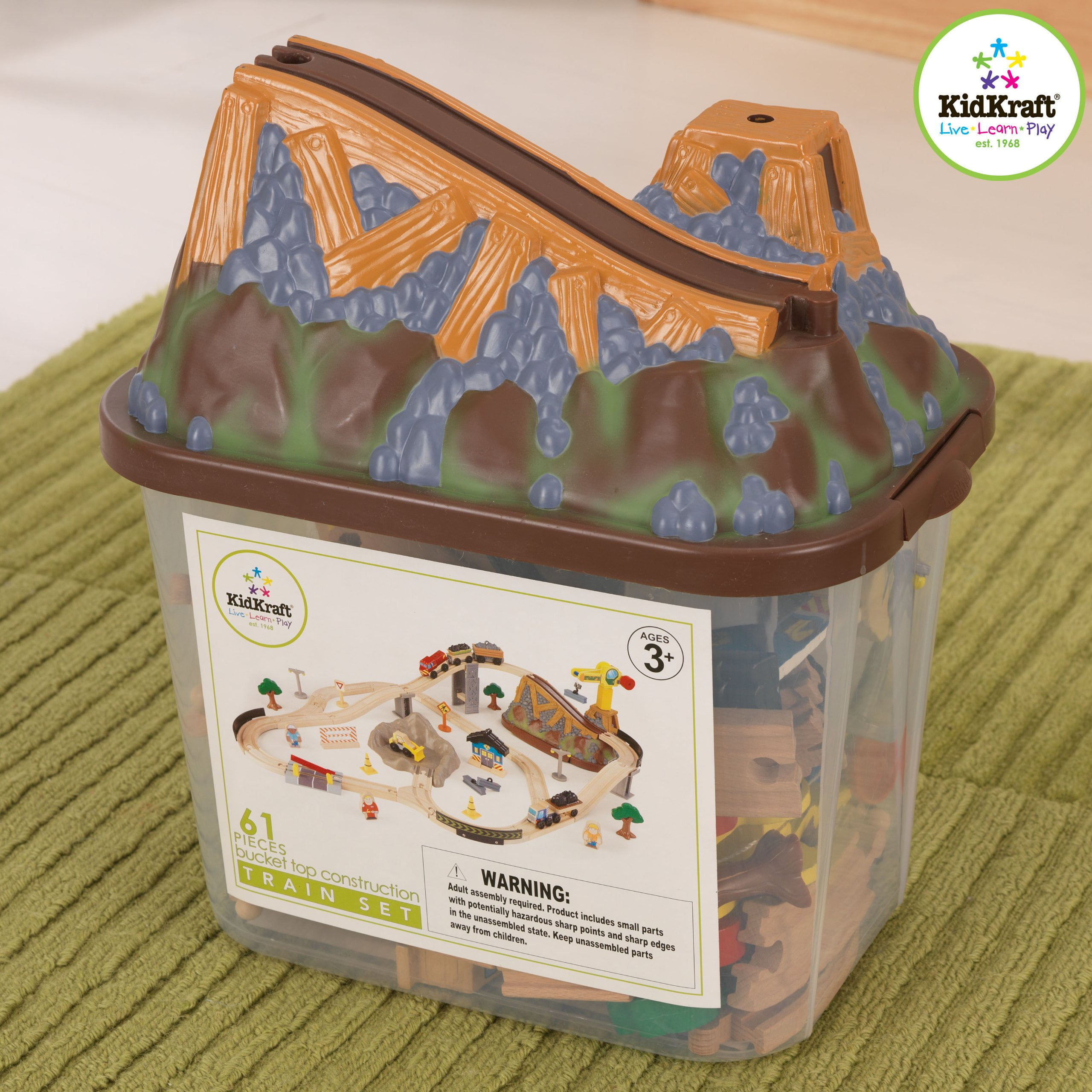 bucket top construction train set