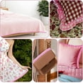 thumbnail image 5 of Scheam Pink Frilled Gingham Ribbon Trim 1.57" x 5yd Gingham Ruffle Pleated Lace Trim Checkered Fabric Edge Trimming for Sewing Bridal, Baby Clothes, Blankets, Pillows DIY Decorations, 5 of 7