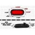 thumbnail image 4 of (6) Trailer Truck LED Sealed RED 6 Inches Oval Stop/Turn/Tail Light Marine Waterproof, 4 of 8