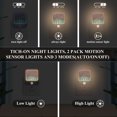 thumbnail image 3 of Yayeee 2-Pack Plug in LED Night Lights with Light Sensors Motion Detectors, Purple Moonlight Forest, 3 of 7