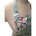 thumbnail image 3 of Mucalis Green Floral Apron for Women with 2 Pockets Bib Apron Adjustable Apron for Kitchen Cooking Baking Gardening, 3 of 5