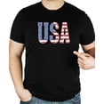 thumbnail image 4 of Distressed USA Flag Shirt for Women, Men, Youth and Toddler Boys and Girls Matching 4th of July Tee Black Shirt Adult 2XL, 4 of 4