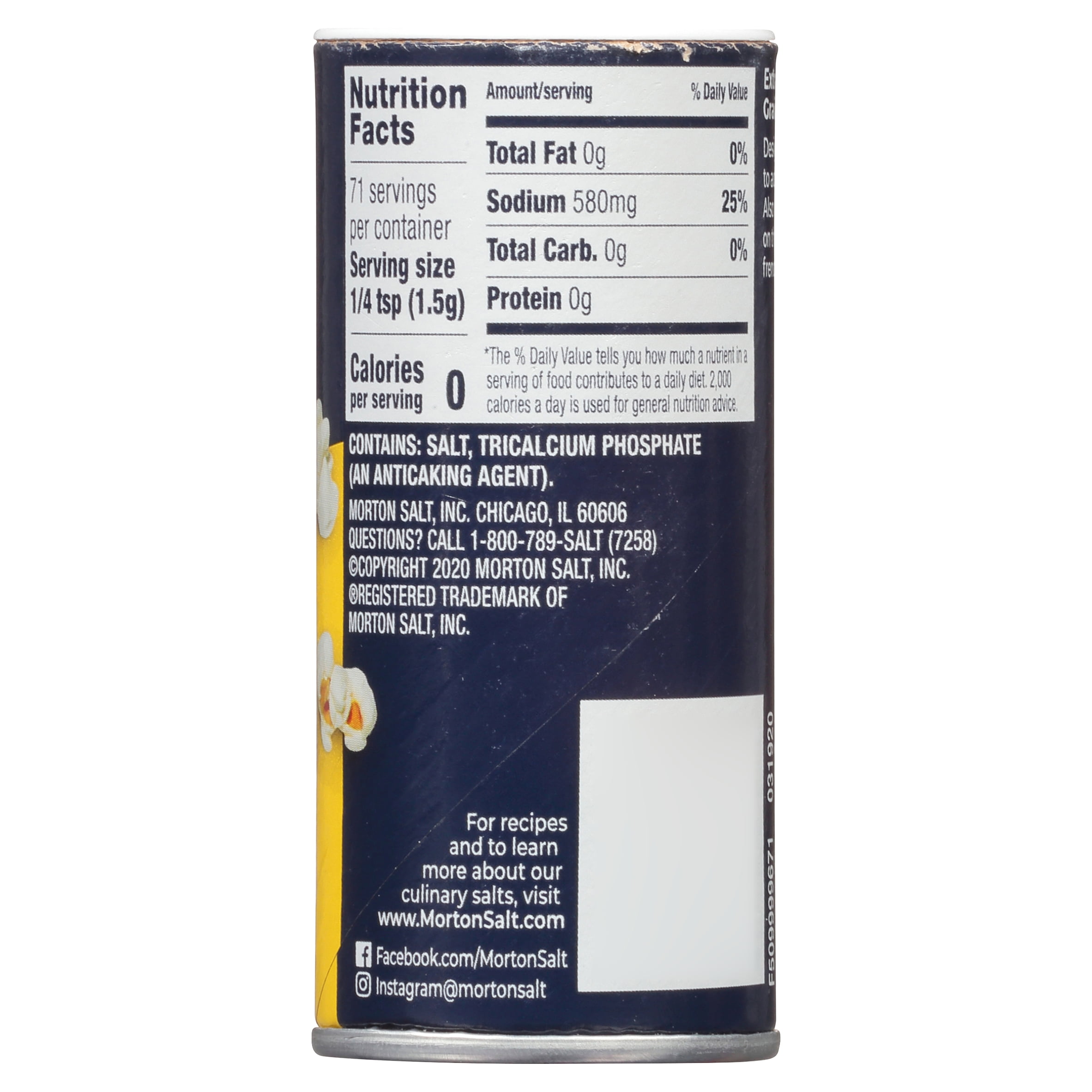 Morton Salt Popcorn Salt, 3.75 oz