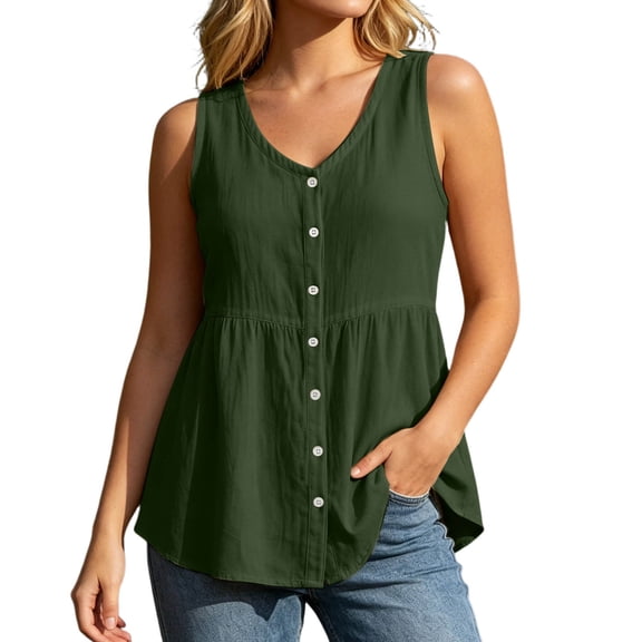 WEIWEN Womens Tank Tops 2026 Summer Floral Printed Adjustable Spaghetti Strap Tank Top for Women Scoop Neck Sleeveless Workout Cropped Tops Dark Green, XL