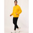 thumbnail image 4 of Sudadera con capucha para hombre, con cremallera completa, manga larga, ligera, sólida, deportiva, con capucha Amarillo L Unique Bargains Sudadera, 4 of 6
