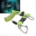 thumbnail image 3 of Diving Hook Rope Stainless Steel Flexible Anti Lost Diving Camera Rope Diving Reef Hook Spring Rope Green, 3 of 4