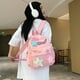 thumbnail image 3 of Mochila Kawaii para mujer Mochila estética para niñas con estampado de estrellas Mochila de viaje (rosa), 3 of 7