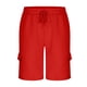 thumbnail image 2 of pstuiky Pantalones cortos para hombre, Pantalones cortos casuales de color sólido con cintura elástica y cordón transpirable para hombre Pantalones cortos para correr para hombre, 2 of 6