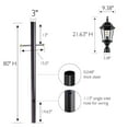 thumbnail image 6 of Oak Creek Outdoor Light and Lamp Post Bundle – Plastic Cross Arm and Outlet – Traditional Clear Glass –  for Driveways, Yards, Patios and Porches, Textured Black – Design House, 589853, 6 of 15