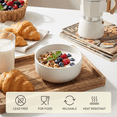 thumbnail image 5 of Vesteel Ceramic Bowls Set of 6, 18oz Stoneware Soup Bowls for Home Kitchen, Porcelain Bowl for Soup Pasta Salad Oatmeal, Microwave, Dishwasher and Freezer Safe, Speckled White, 5 of 8