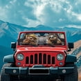 thumbnail image 3 of HUIACONG Sloth Sunshade Windshield Car Sun Shade Heat Shield Custom-fit Sunshade Sun Visor Mat for 1997-2017 Jeep Wrangler Rubicon Sahara TJ JK JKU 2/4 Doors, 3 of 6