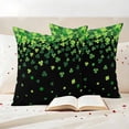 thumbnail image 3 of St. Patrick's Day Outdoor Waterproof Pillow Covers, Spring Lucky Shamrocks Leaves Black Decorative Square Throw Pillowcase Sofa Cushion Sham for Patio/Couch/Chair, 20"x20" 2 Pack, 3 of 8